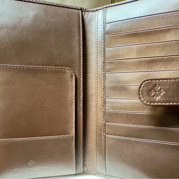 Patek Philippe Brown Large Leather Wallet